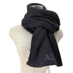 アルマーニエクスチェンジ ARMANI EXCHANGE ショール ロゴ リブニット マフラー  メンズ ONE SIZE 