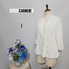 【送料無料】   ナラカミーチェ　極上美品　カーディガン　ホワイト色系　ゆったりサイズ　Мサイズ