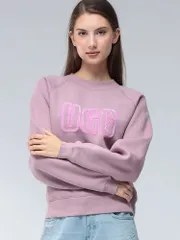 UGG (アグ) 裏起毛 BIGロゴ クルーネック トレーナー