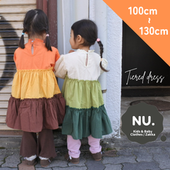 【新品未使用】キッズ　ワンピース　長袖　ティアードワンピース　100cm 110cm 120cm 130cm