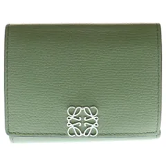 良品✨LOEWE 三つ折り アナグラム がま口 希少 ロゴ型押し 財布 レザー 良品✨LOEWE 三つ折り アナグラム がま口 希少 ロゴ型押し 財布