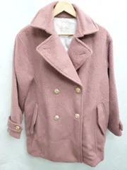 ◇ NICE CLAUP ナイスクラップ 金ボタン シンプル 長袖 チェスターコート サイズF ピンク系 レディース P  【1406240022953】