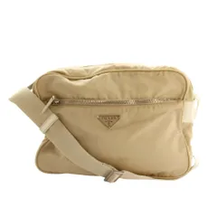 プラダ PRADA カメラバッグ ショルダー スクエア 三角ロゴプレート ナイロン ベージュ /AQ ■OS ■OH