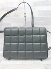 ◇ H&M エイチアンドエム キルティング ショルダー バッグ ブラック レディース P  【1407260005124】