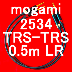 mogami 2534  w / Neutrik Gold Plated Connector TRS ⇔ TRS 0.5m LR Set