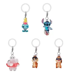 【中古】ストラップ 全5種セット 「ディズニーキャラクター めじるしアクセサリー SUMMER」