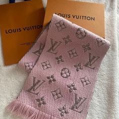 新品　ルイヴィトン マフラー エシャルプ ロゴマニア　シャイン　ローズバレリーヌ LOUIS VUITTON ルイ・ヴィトン マフラー エシャルプ・ロゴマニア