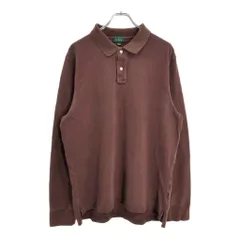 J.CREW ジェイクルー 長袖ポロシャツ ワインレッド(メンズ L)中古 古着 V3237のサムネイル