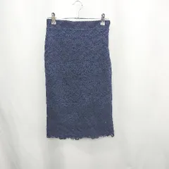 ◇ ⊂ Φ BANANA REPUBLIC バナナリパブリック 総柄 膝下丈 タイト スカート サイズ0 ネイビー系 レディース E  【1503050028172】