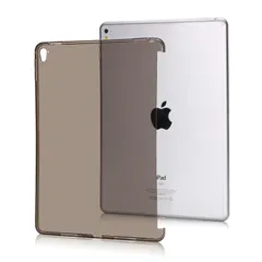 iPad mini1/mini2/mini3用 TPU ソフト バック カバー 半透明 クリアタイプ 背面ケース 落下防止 スマートカバー、スマートキーボード対応 (ブラック クリア)2色選択