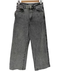 ザラ ZARA ワイドバギーブラックデニムパンツ レディース EUR：38 