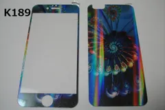 iPhone SE3 SE2 iPhone6／6s／7／8　4.7インチ 銀ラメ 表裏セット 9H 0.26mm 強化ガラス 液晶保護フィルム 2.5D K189