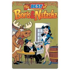 【796】新品 レトロ アルミ看板 ★ Boris and Natasha ★ ボリスとナターシャ テレビアニメ コメディ映画 アメリカン雑貨 ガレージ フェンス ヴィンテージ プレート ブリキ看板