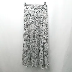 ◇ Θ RETROGIRL レトロガール 柄入り ロング丈 タイト スカート サイズF ブラック ホワイト系 レディース E  【1506300032660】