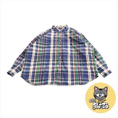 90s 古着 ラルフローレン 長袖シャツ チェック ゆるダボ 4XL