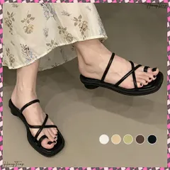 送料無料 トングサンダル ローヒール ストラップ夏 レディース 韓国風 ミュール ビーチサンダル 親指リング スクエアトゥ靴 歩きやすい 大人可愛い おしゃれ きれいめ 人気サマーシューズ フラットサンダル海 新作クロスサンダル