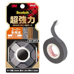【特価セール】超強力両面テープ スコッチ プレミアゴールド スーパー多用途 粗面用 3M 幅12mm長さ1.5m KPR-12R