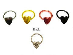 １４Ｇくるくるハート ボディピアス ヘソピアス へそピアス 片耳ピアス