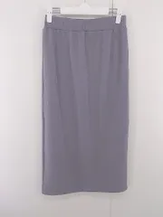 ◇ reca レカ リブ ロング タイト ナロー スカート サイズF パープル系 レディース E  【1305250006079】