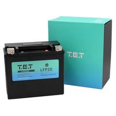 T.E.T LFP20 超軽量 リチウムイオンバッテリーYTX20L-BS 互換 20Ah 600CCA 153.6Wh BMS電圧計搭載 LiFePO4 バイク用TETバッテリー長期保証