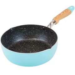 新生活 ふっ素樹脂加工 PFOAフリー 軽い シーズリー ブルー IH・ガス 2