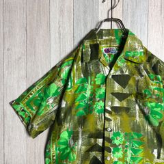 Budo Tahiti Shirt オープンカラーシャツ グリーン M