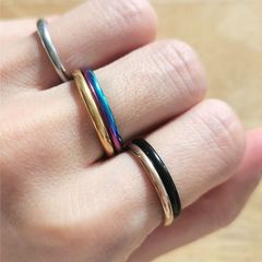 【リング 甲丸 幅2mm 11号 ブラック】[Adelina Style] 指輪 リング サージカルステンレス 細身 レディース メンズ 金属アレルギー対応 男女 プレゼント