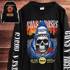 L 新品 GUNS ガンズアンドローゼズ 2025 ロンT　ロングTシャツ ☆【Guns N' Roses・GN'R（ガンズアンドローゼズ）】 バンド長袖