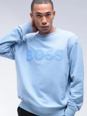 HUGO BOSS (ヒューゴボス) ラバーロゴプリント クルーネック スウェット トレーナーのサムネイル