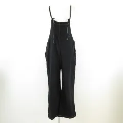グレイル GRL 配色ステッチオールインワン ロングパンツ 黒 M *T505