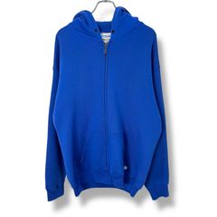 90s DISCUS ATHLETIC Zip Up Paaka Made in USA 【L】 90年代 ディスカスアスレチック フルジップ パーカー USA製 アメリカ製 ブルー 長袖 スウェット ラッセル 古着 ビンテージ ヴィンテージ
