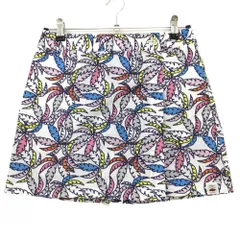 ★SALE価格★【超美品】キャロウェイ スカート 白×マルチカラー 総柄 内側インナーパンツ メッシュ調 レディース M ゴルフウェア Callaway