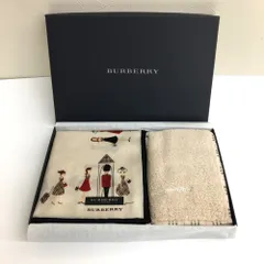 美品 BURBERRY バーバリー タオル ハンカチ 2点セット 化粧箱付 小物