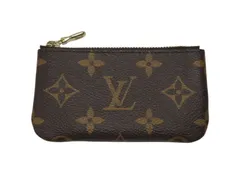 極美品 LOUIS VUITTON ルイヴィトン モノグラム  ポシェット クレ コインケース 小銭入れ M62650 ロゴ ブラウン 中古 4b006945