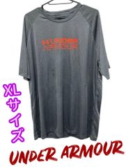 UNDERARMOUR　メンズ　半袖Tシャツ　ロゴプリント　薄手　グレー　XLサイズ　美品　U-443