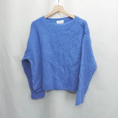 ◇ ⊆ OPAQUE.CLIP オペーク ドット クリップ シンプル 長袖 ニットセーター サイズ40/L ブルー系 レディース E  【1505220015739】