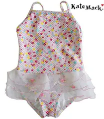 お得なクーポン配布中！在庫処分品！ケイトマック 子供 水着   Ruffle Roses  女の子  ジュニア キッズ  ワンピース 水着 かわいい フリル 90cm 100cm 90 100 子供水着 キッズ水着 女の子水着 学校用水着 スクール水着 スイム