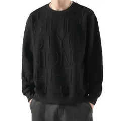 XL_M02.ブラック [Yeecan] トレーナー メンズ 秋服 長袖 パーカー Tシャツ ゆったり プルオーバー スウェット シルエット プルオーバー トップス カジュアル かっこいい おしゃれ アルファベット 男女兼用-hei-XL