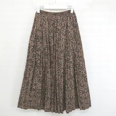◇ w closet ダブルクローゼット 豹柄 レオパード ロング プリーツ スカート サイズM ブラウン系 マルチ レディース E  【1303240008218】のサムネイル