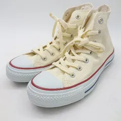 ◇ Θ コンバース 厚底 オールスター ハイカットスニーカーシューズ サイズ24.5 ベージュ系 レディース E  【1507250009863】