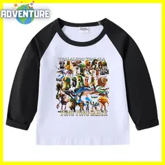 Tung Tung Tung Sahur トゥントゥントゥンサフール長袖 ロンT カットソー 110 120 130 140 150 キッズ黒ブラック 青ブルー グレー 水色トップス服ラグランTシャツ イタリアンブレインロット 子供 tsrb6 FR