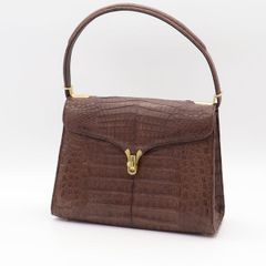極美品 定価45万円 JRA認定 ワニ革 レディース バッグ クロコダイル
