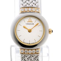 セイコー / SEIKO　クレドール　GKTE010 / 1E70-0100　アイボリー　クオーツ　K18YG ラグダイヤモンド 【中古】 商品番号 A-158653