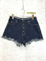 キレカジ！定番！MOUSSY マウジー カットオフ ボタンフライ デニムショートパンツ 2