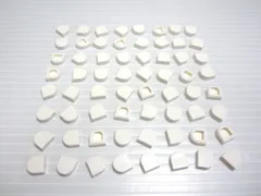 レゴ★未使用！白色の１×１タイル６４点セット（半円）