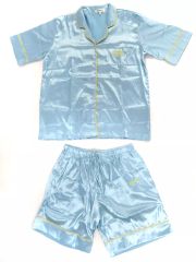 【中古】衣料雑貨 クリス(ピーラワット・シェーンポーティラット) Goodnight Collection PAJAMAS(半袖パジャマ) ブルーサテン ノーマル(2XL)サイズ 「Kerrist」
