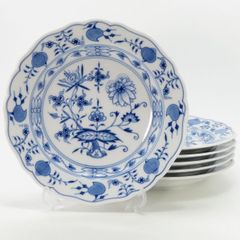マイセン プレート■ブルーオニオン サラダプレート 17.5cm 皿 洋食器 6枚セット 1級品 Meissen