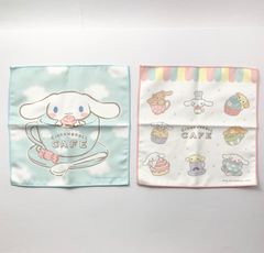 【まとめ売り】 シナモロールカフェ クロスハンカチ 2枚セット