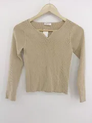 ◇ BEAUTY & YOUTH ビューティアンドユース UNITED ARROWS 長袖 ニット カットソー ベージュ レディース P  【中古】 【1210030002359】