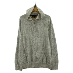 美品 Banana Republic バナナリパブリック タグ付き ニット ジップアップパーカー sizeXL/ライトグレー